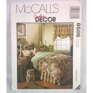 McCalls Sewing Pattern Creative Decor Bedroom Essentials Sewing 8606 Uncut